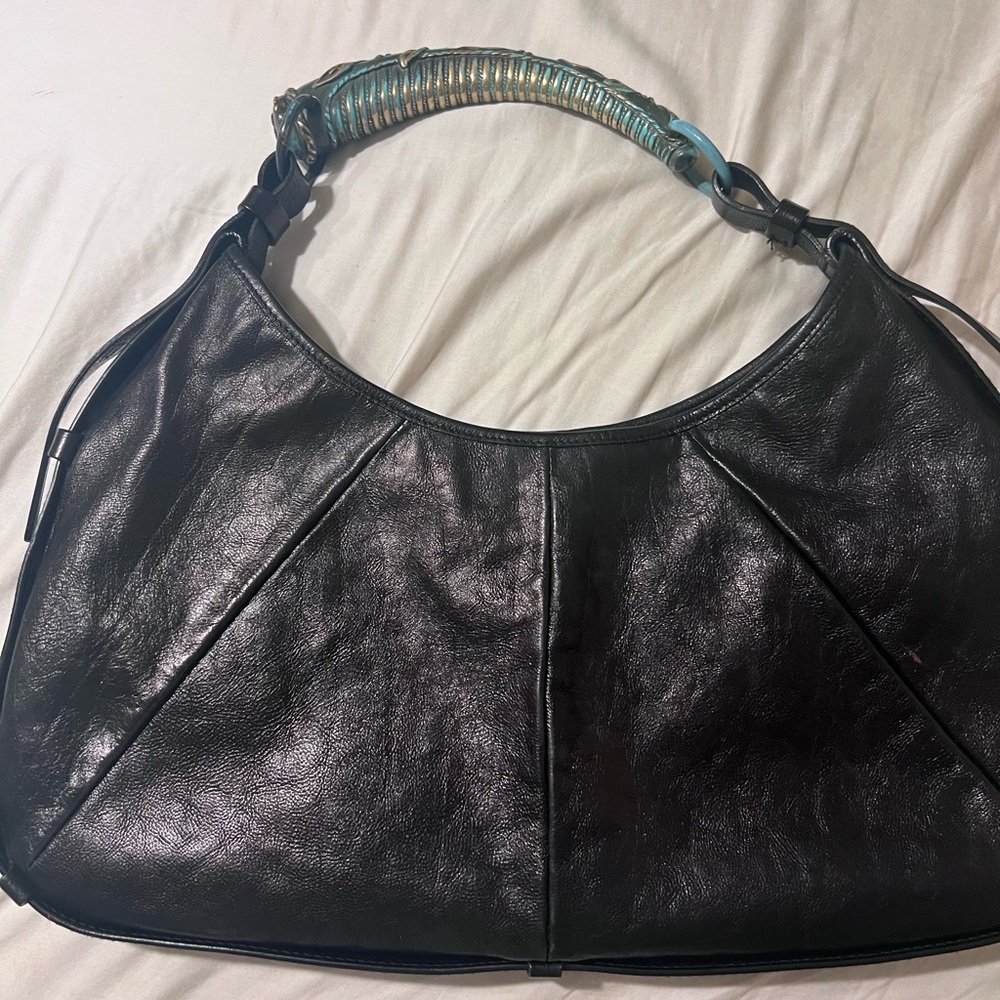Yves Saint Laurent Mombasa bag with metal handle - Picture 2 of 8